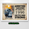 Custom Annoying Each Other Since 1996 And I Still Going Strong Old Couple Sunset Customized Personalized Name/Number Poster and Canvas