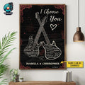 Custom I Choose You Couple Guitar Customized Personalized Name/Number Poster and Canvas