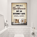 This Is A Bathroom Not An Internet Cafe Poop And Scoot Toilet Paper Poster and Canvas