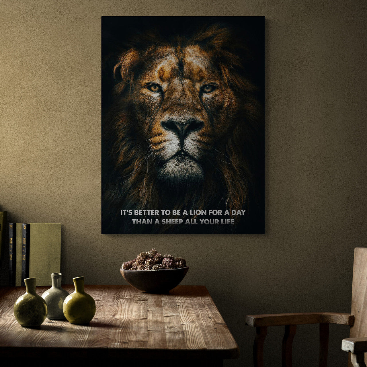 It’s Better To Be A Lion For A Day Than A Sheep All Your Life Lion Of Judah Poster and Canvas