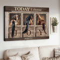 Today I Choose Joy James 1:2 Farm Horses Poster and Canvas