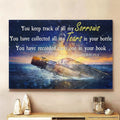 You Keep Track Of All My Sorrows You Have Collected All My Tears In Your Bottle Psalm 56:8 Sea Poster and Canvas
