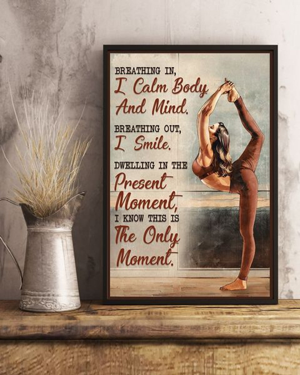 Breathing In Breathing Out Yoga Lovers Poster and Canvas