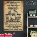 Custom Quit making excuses complaining about it whining about it make a plan and just do it baseball player Customized Personalized NAME/NUMBER Poster and Canvas