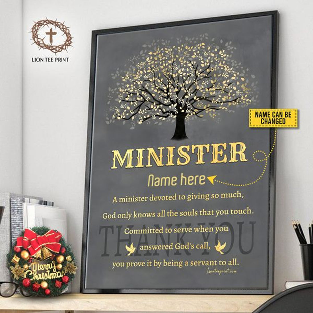 Custom A Minister Devoted To Giving So Much God Only Knows All The Souls That You Touch Flower Tree Customized Personalized Name/Number Poster and Canvas