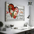 Always Stay Humble And Kind Flowers Cardinal Bird Heart Poster and Canvas