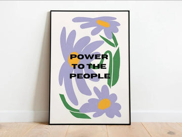 Power To The People Daisy Flowers Poster and Canvas