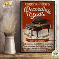 Custom Recording Studio God Grant Me The Serenity To Accept Things I Can Not Change The Courage Piano Customized Personalized Name/Number Poster and Canvas