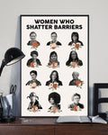 Women Who Shatter Barriers Frida Harriet Rbg Rosa Feminists Flowers Poster and Canvas