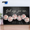 God Says You Are Unique Special Lovely Precious Strong Chosen Baseball Poster and Canvas