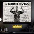 Custom Soccer Life Lessons You Play How You Practice Female Customized Personalized Name/Number  Poster and Canvas