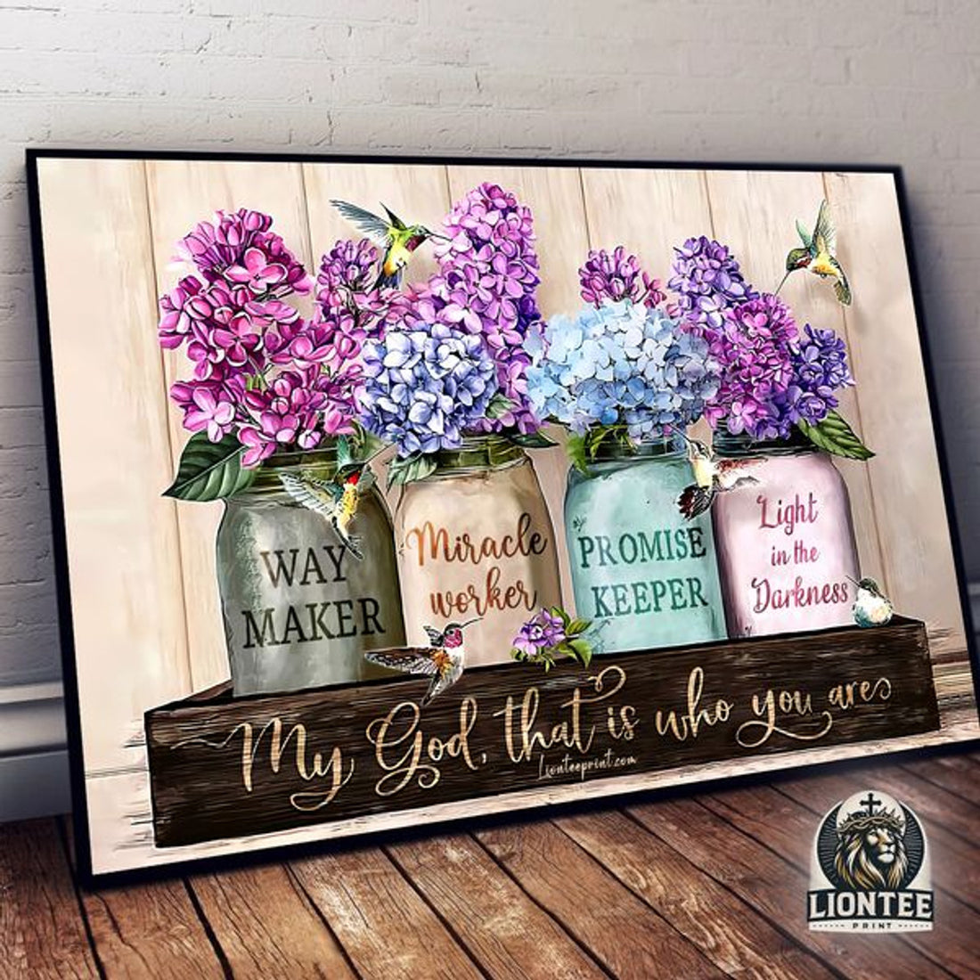 Way Maker Miracle Worker Promise Keeper Light In The Darkness My God That Is Who You Are Flowers Poster and Canvas