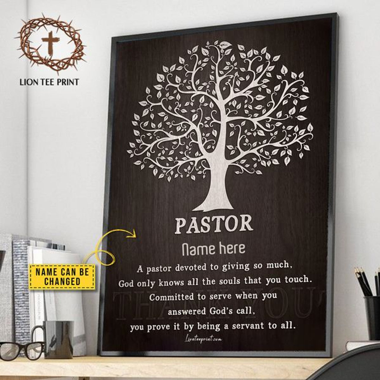 Custom A Pastor Devoted To Giving So Much God Only Knows All The Souls That You Touch Flower Tree Customized Personalized Name/Number Poster and Canvas