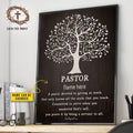Custom A Pastor Devoted To Giving So Much God Only Knows All The Souls That You Touch Flower Tree Customized Personalized Name/Number Poster and Canvas