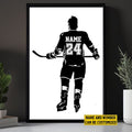 Custom Ice Hockey Player Customized Personalized Name/Number Poster and Canvas