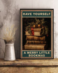 Have Yourself A Merry Little Bookmas Christmas Reading Lover Poster and Canvas