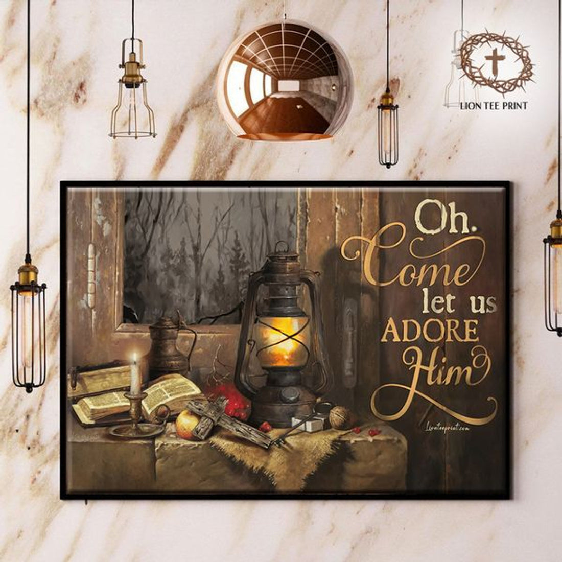 Oh Come Let Us Adore Him Holy Bible Poster and Canvas