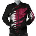 FUNSTUFFPRINT Qatar In Me Men's Bomber Jacket - Special Grunge Style 3D Bomber Jacket