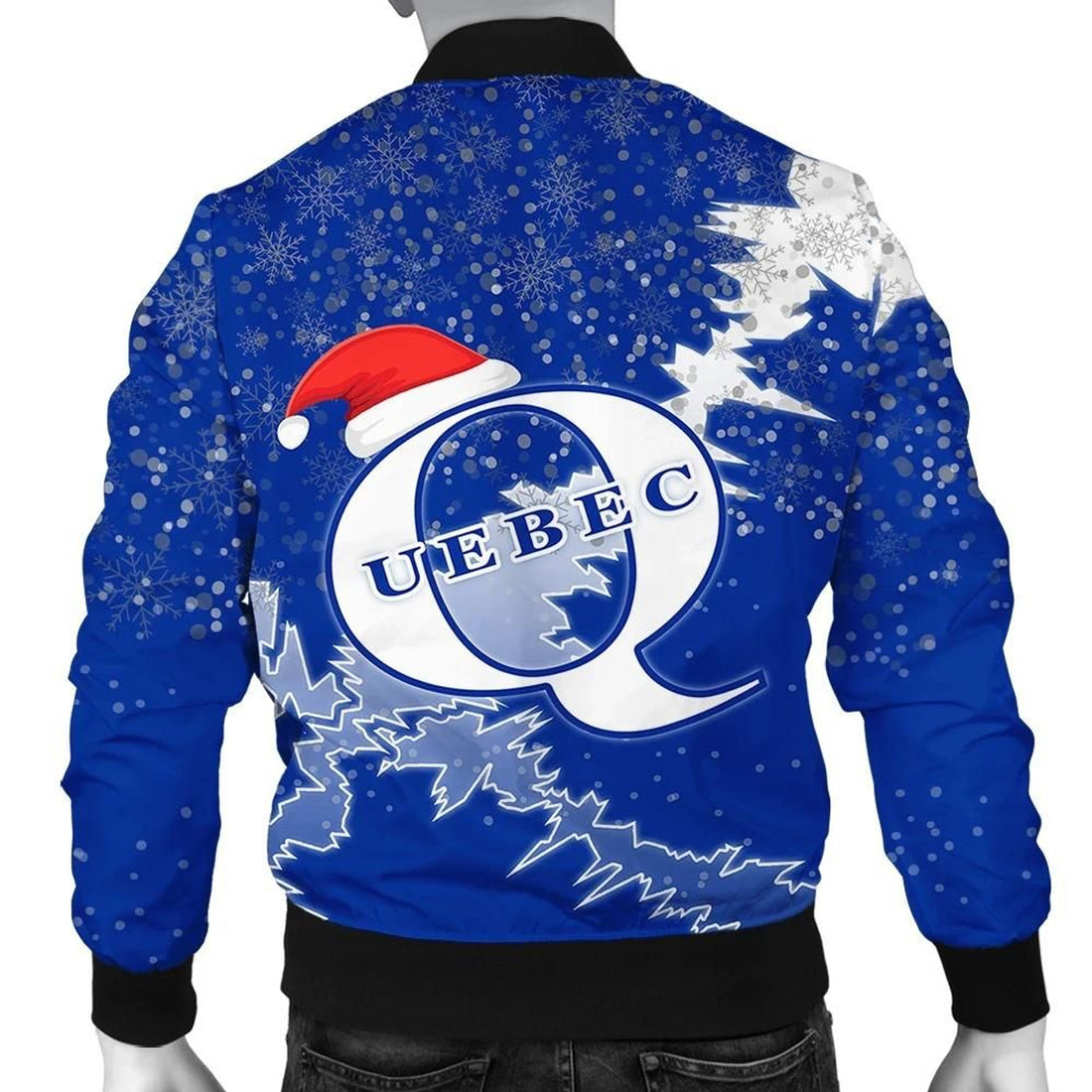 FUNSTUFFPRINT Puff QuÃ©bec Christmas Coat Of Arms Men Bomber Jacket Style 3D Bomber Jacket