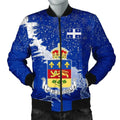FUNSTUFFPRINT Puff QuÃ©bec Christmas Coat Of Arms Men Bomber Jacket Style 3D Bomber Jacket