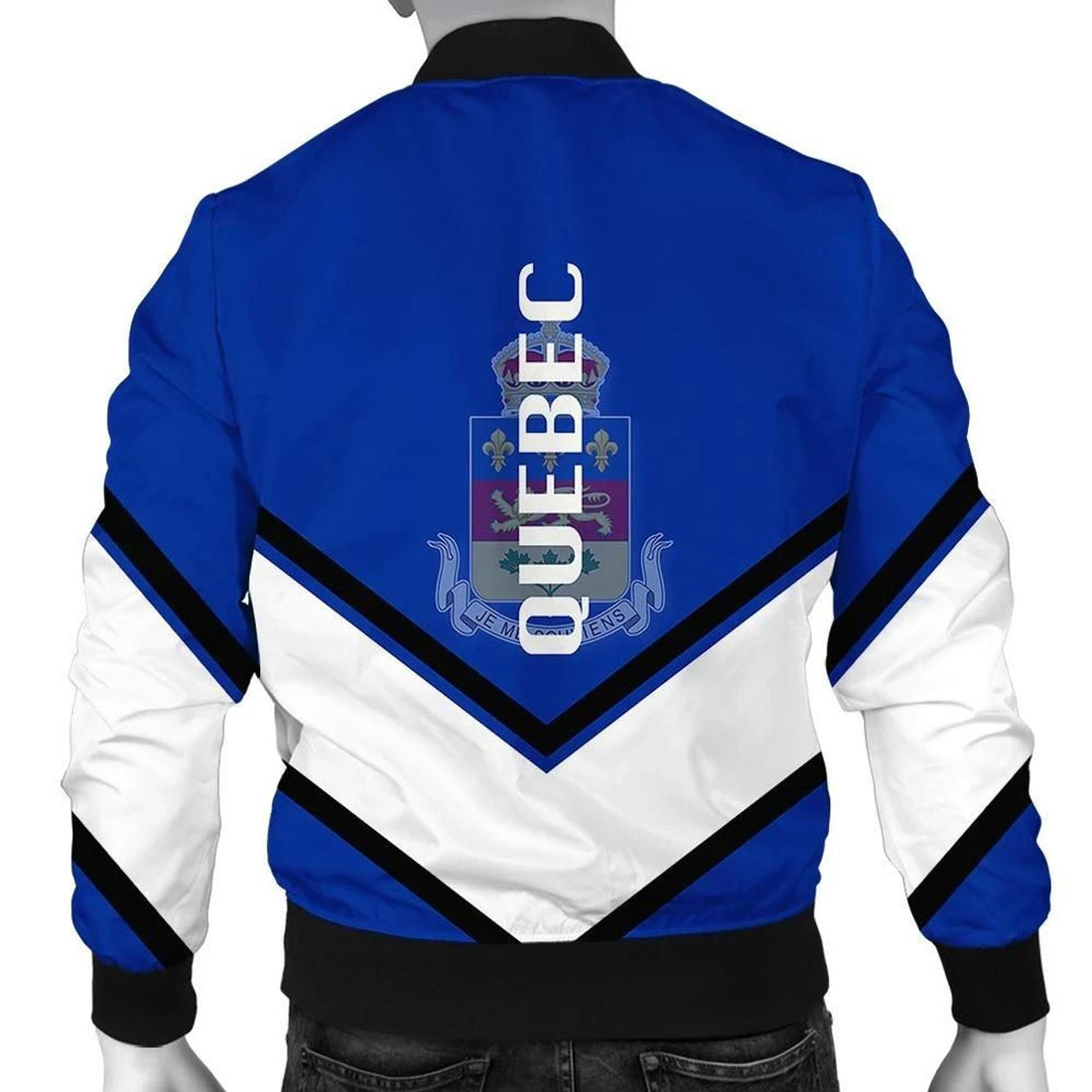 FUNSTUFFPRINT Quebec Coat Of Arms Men Bomber Jacket Lucian Style 3D Bomber Jacket