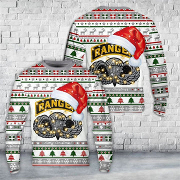 FUNSTUFFPRINT Ranger Tab With Wings Ugly Christmas Sweater For Men And Women, Best Gift For Christmas, The Beautiful Winter Christmas Outfit Ugly Sweater