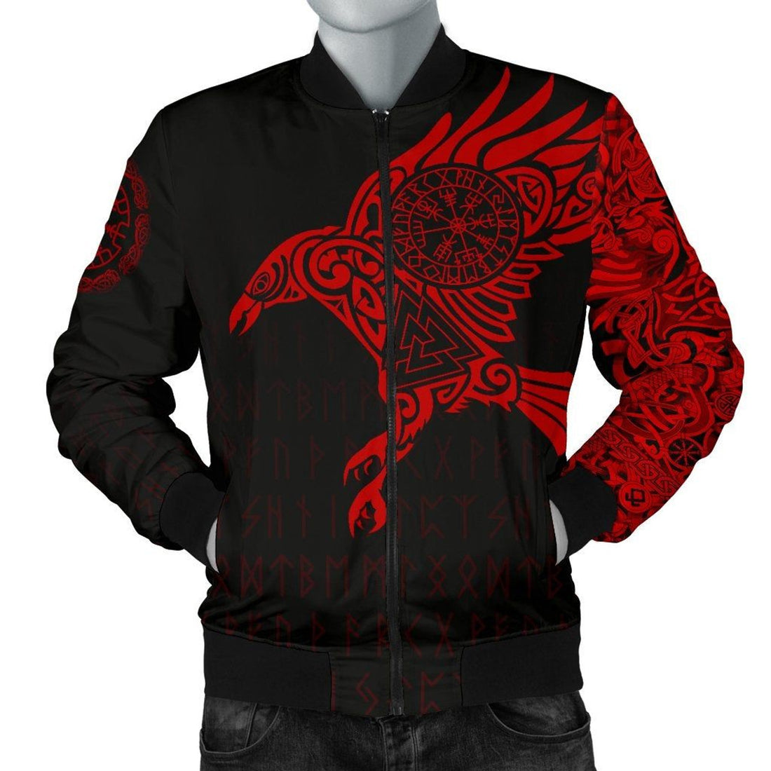 FUNSTUFFPRINT Ravens Tattoo Men's 3D Bomber Jacket