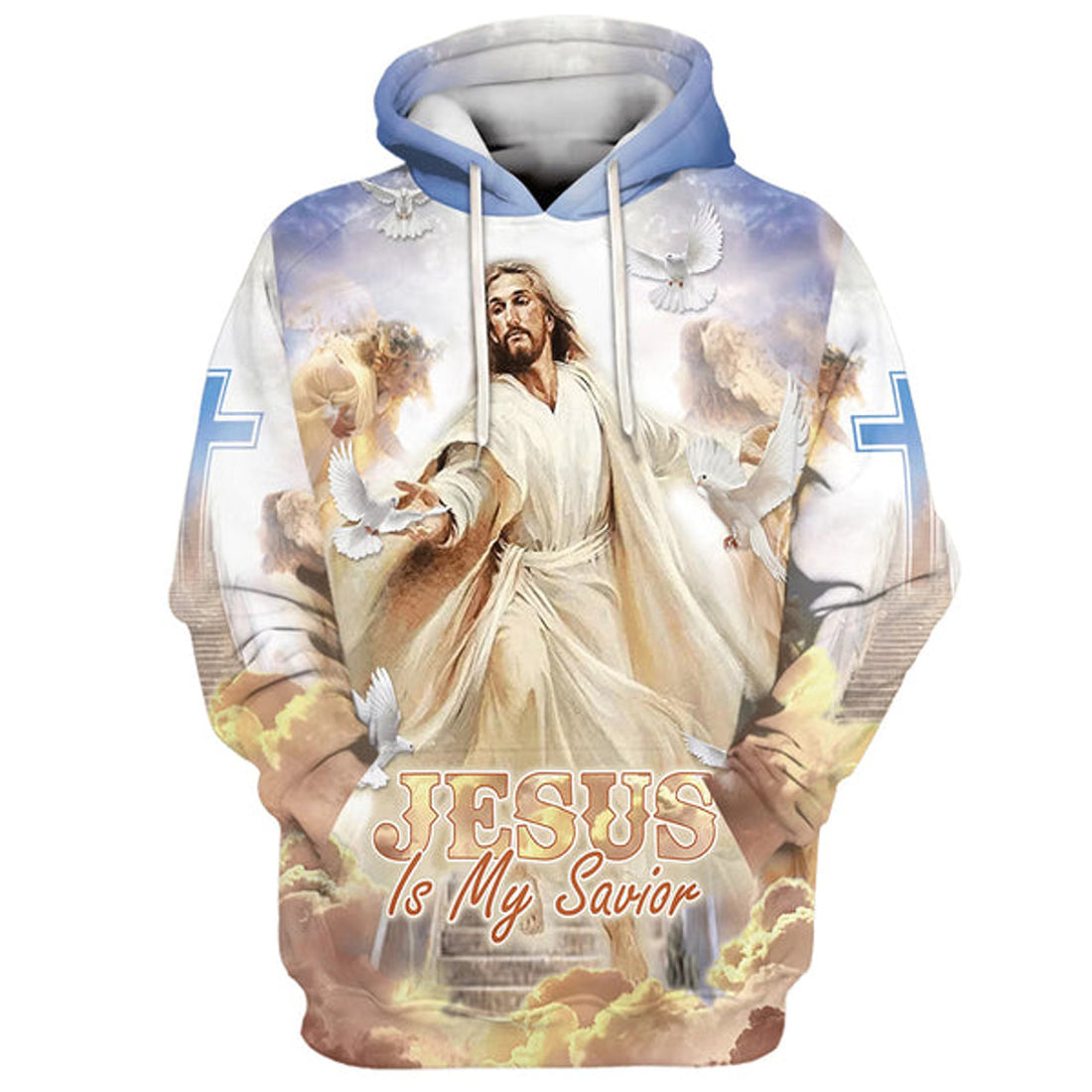 FUNSTUFFPRINT Reaching God's Hand Jesus Is My Savior 3d Hoodies Jesus Hoodie Men & Women Christian 3D Hoodie and Zip Hoodie