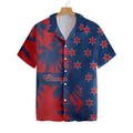 Red And Blue Chicago Watercolor Hawaiian Shirt