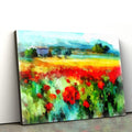 Red Poppies Field Painting Canvas Wall Art - Canvas Wall Decor - Home Decor Living Room