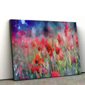 Red Poppies Field Painting Wall Art Canvas - Canvas Wall Decor - Home Decor Living Room