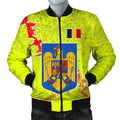 FUNSTUFFPRINT Romania Christmas Coat Of Arms Men Bomber Jacket Style 3D Bomber Jacket