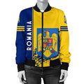 FUNSTUFFPRINT Romania Coat Of Arms Women Bomber Jacket Quarter Style 1 3D Bomber Jacket