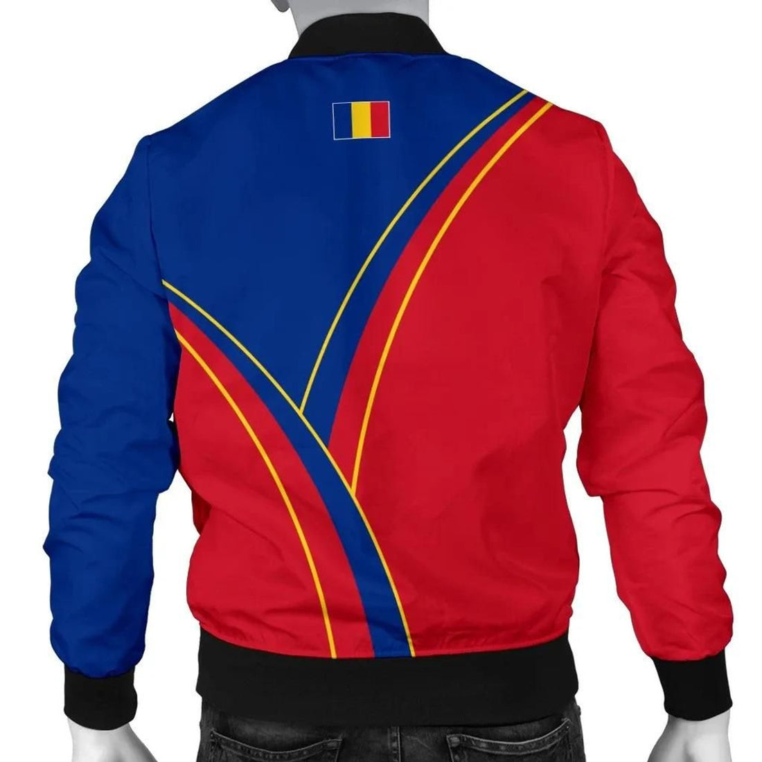 FUNSTUFFPRINT Romania Men's Bomber Jacket - Romanian Pride - 3D Bomber Jacket