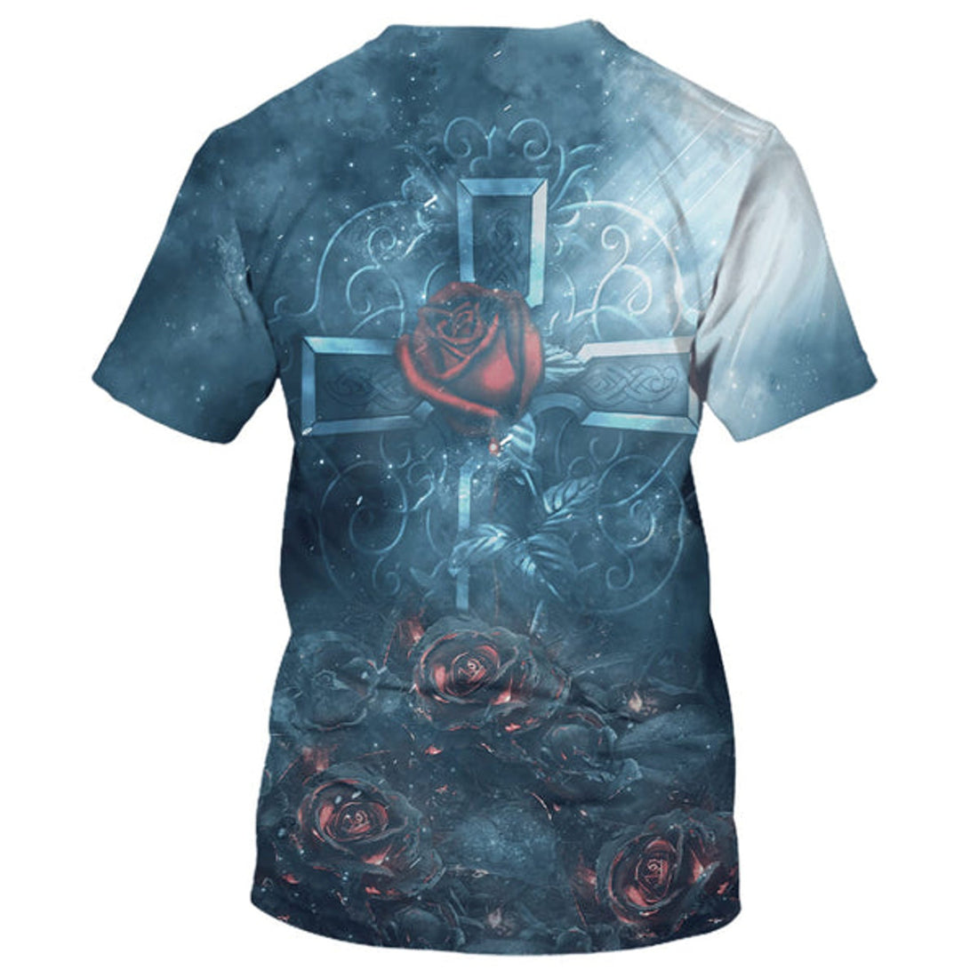 FUNSTUFFPRINT Rose Faith 3D All Over Printed Shirt for Men and Women
 3D T-shirt