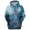 FUNSTUFFPRINT 3D Rose Faith Hoodie - Men & Women Christian 3D Hoodie and Zip Hoodie