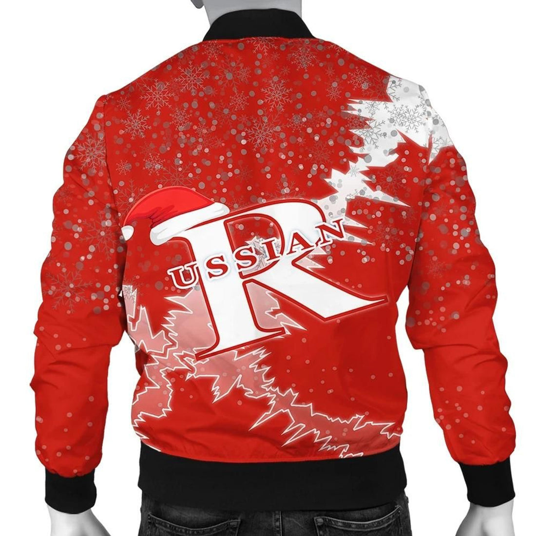 FUNSTUFFPRINT Russian Christmas Coat Of Arms Men Bomber Jacket Style 3D Bomber Jacket