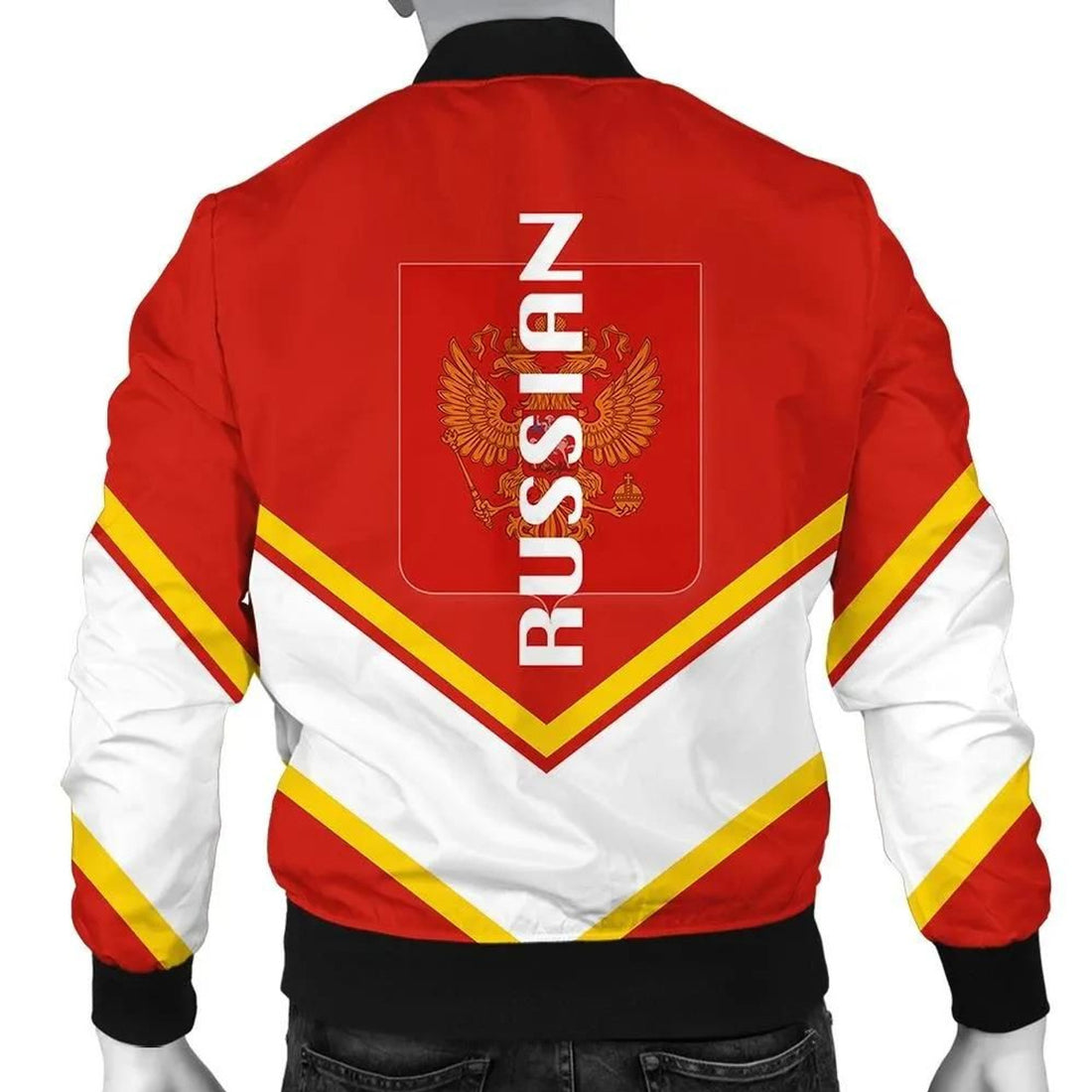 FUNSTUFFPRINT Russian Coat Of Arms Men Bomber Jacket Lucian Style 3D Bomber Jacket