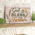 Rustic Farmhouse God Bless The Farmer Canvas Wall Art - Christian Canvas - Faith Canvas
