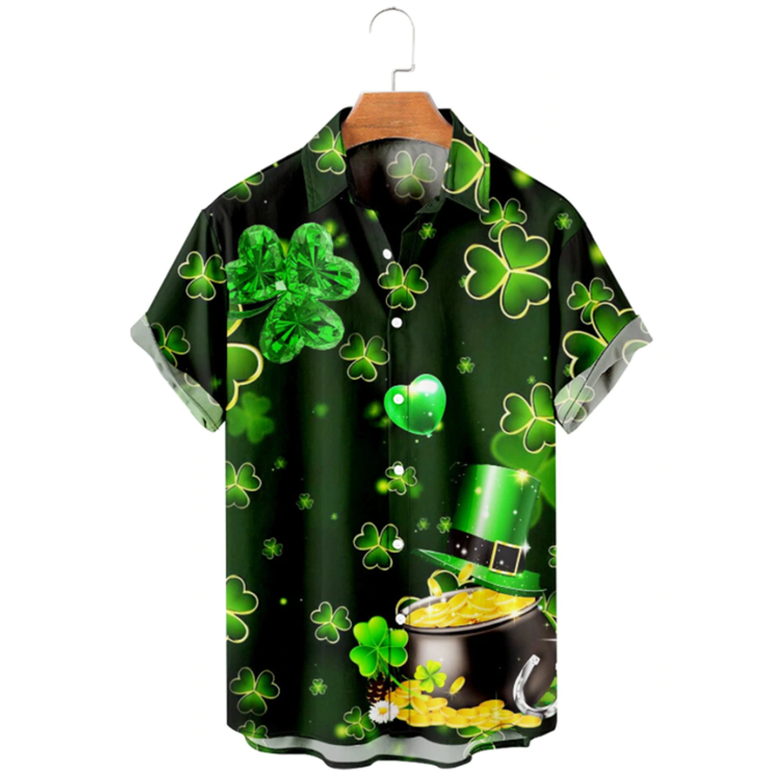 St. Patrick's Hawaiian Shirt, Irish Hawaiian, Gift for men
