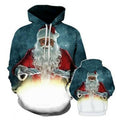 FUNSTUFFPRINT 3D Santa Christmas All Over 3D Hoodie and Zip Hoodie