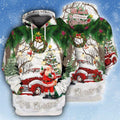 FUNSTUFFPRINT 3DSanta Claus Merry Christmas 4 All Over 3D Hoodie and Zip Hoodie