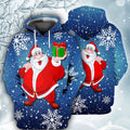 FUNSTUFFPRINT 3D Santa Christmas 1 All Over 3D Hoodie and Zip Hoodie