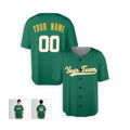 Personalized Oakland Green Baseball Jersey – Custom Name & Number, Kids & Adults-3