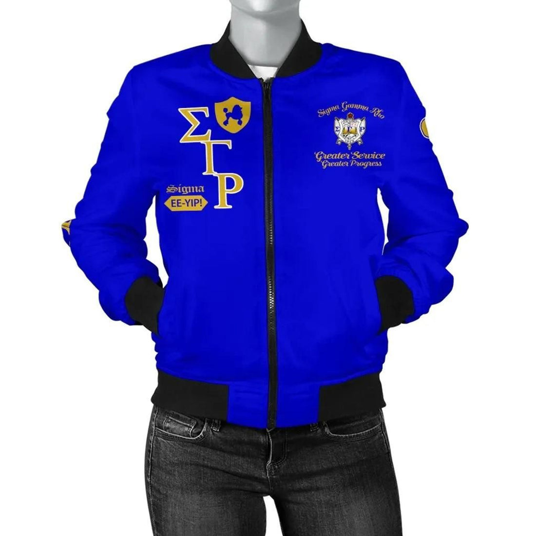 FUNSTUFFPRINT SIGMA GAMMA RHO Women's 3D Bomber Jacket