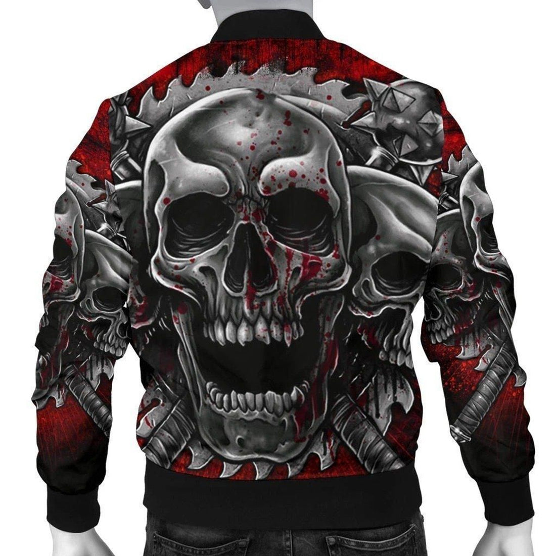 FUNSTUFFPRINT SKULL BOMBER JACKET 2 3D Bomber Jacket