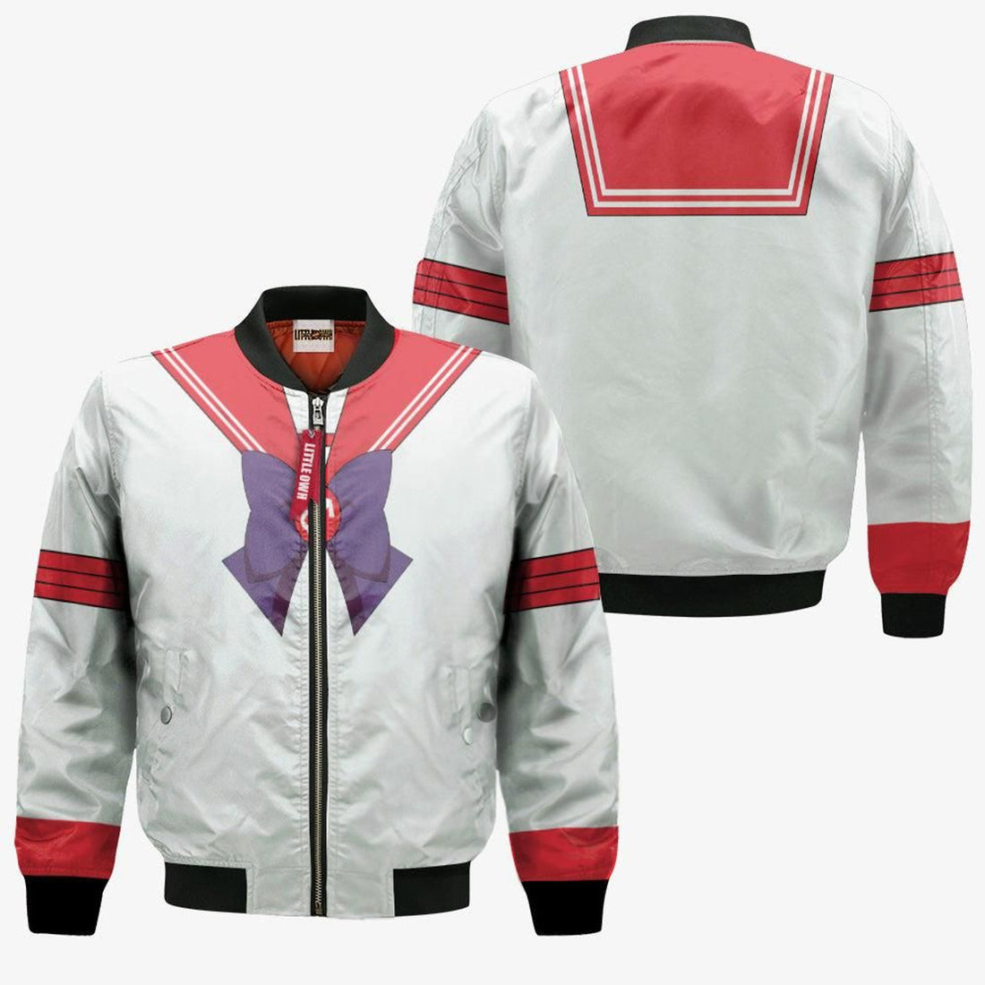 FUNSTUFFPRINT Sailor Mars Bomber Jacket Custom Sailor Moon Cosplay Costumes 3D Bomber Jacket