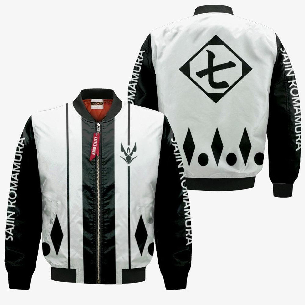 FUNSTUFFPRINT Sajin Komamura Seventh Division Bomber Jacket Custom Bleach Cosplay Costumes 3D Bomber Jacket