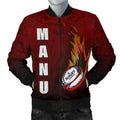 FUNSTUFFPRINT Samoa Men's Bomber Jacket - Manu Rugby Fire - 3D Bomber Jacket