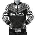 FUNSTUFFPRINT Samoa Polynesian Chief Men's Bomber Jacket - Black Version - 3D Bomber Jacket